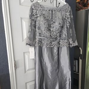 JJs House Silver Lace Gown